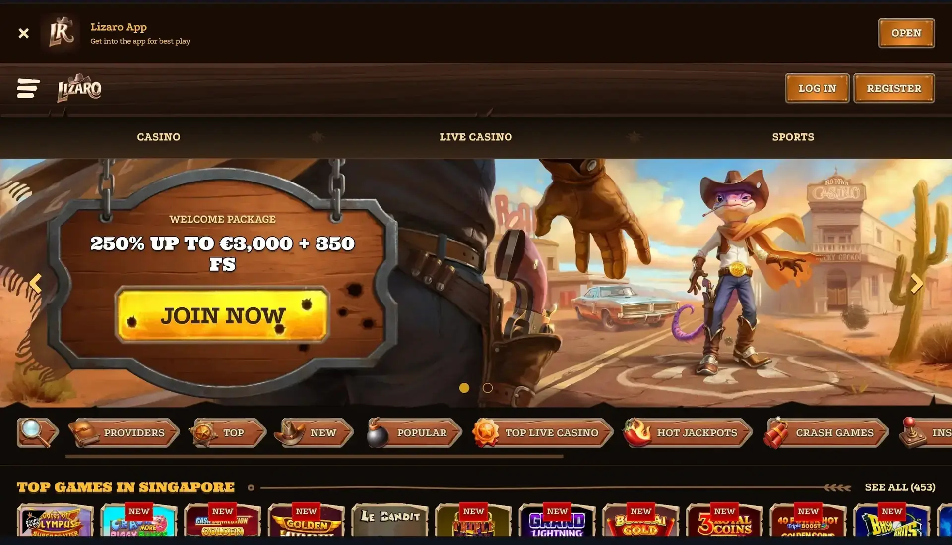 Experience Premier Online Gaming at Lizaro Casino image 1